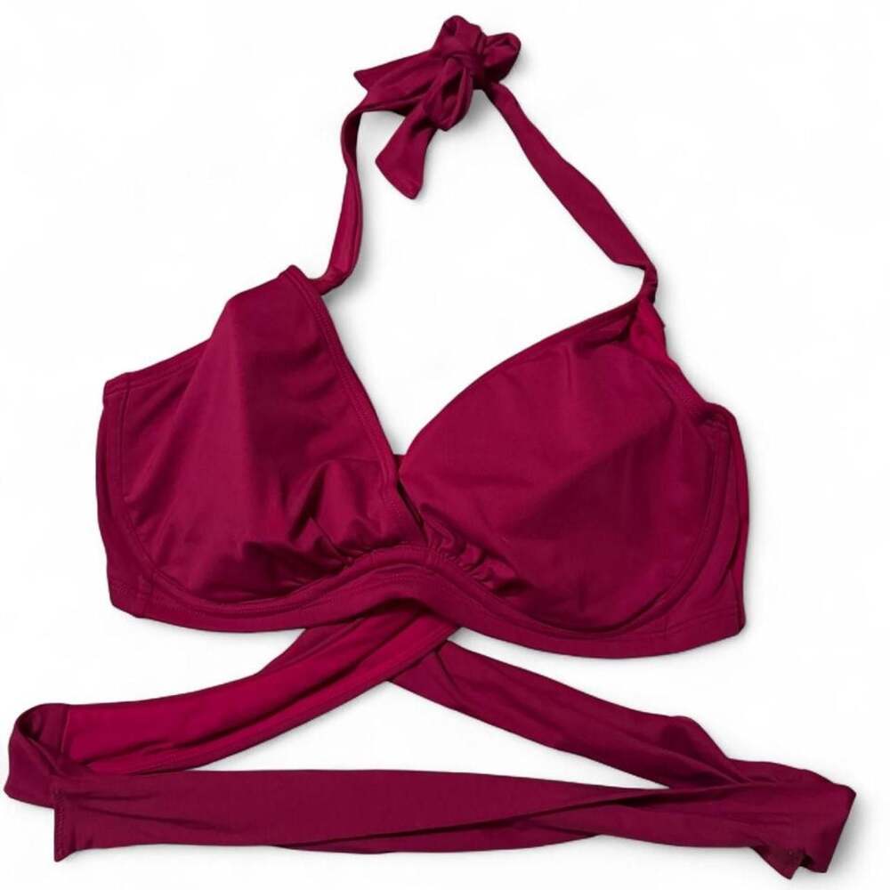 Athleta Wrap Bikini Set Hot Pink Size M
